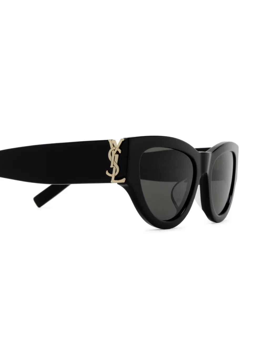 Saint Laurent Eyewear Zonnebril met rond montuur Zwart