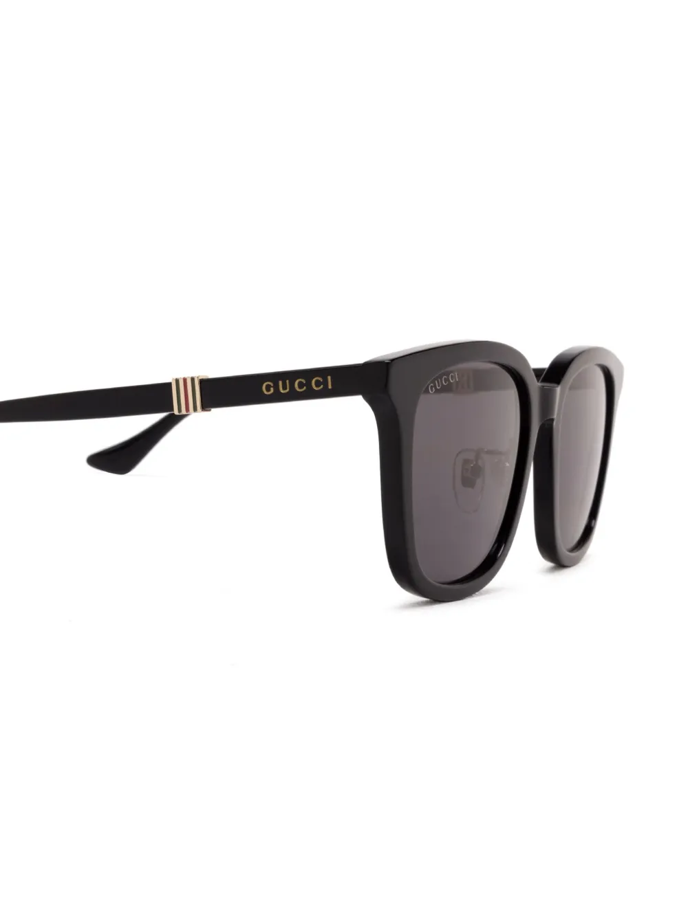 Gucci Eyewear Zonnebril met vierkant montuur Zwart