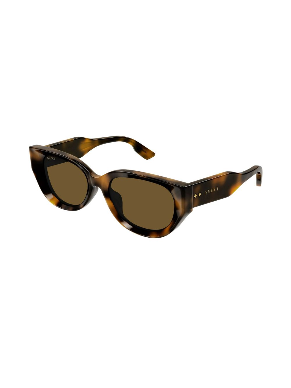 Gucci Eyewear Zonnebril met logoprint - Bruin