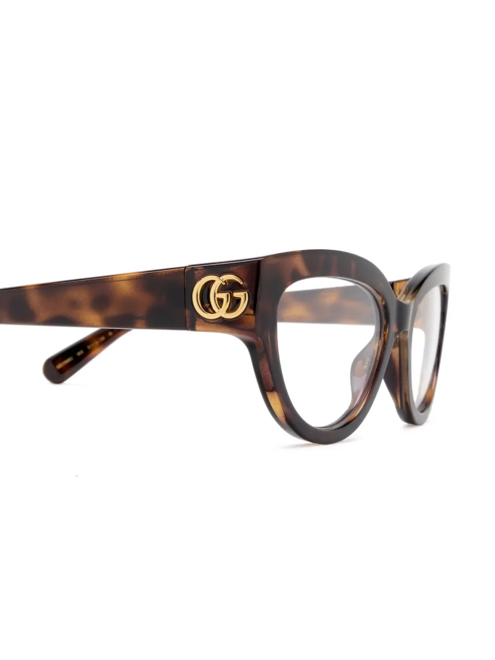Gucci Cat-eye Frame Glasses In 褐色