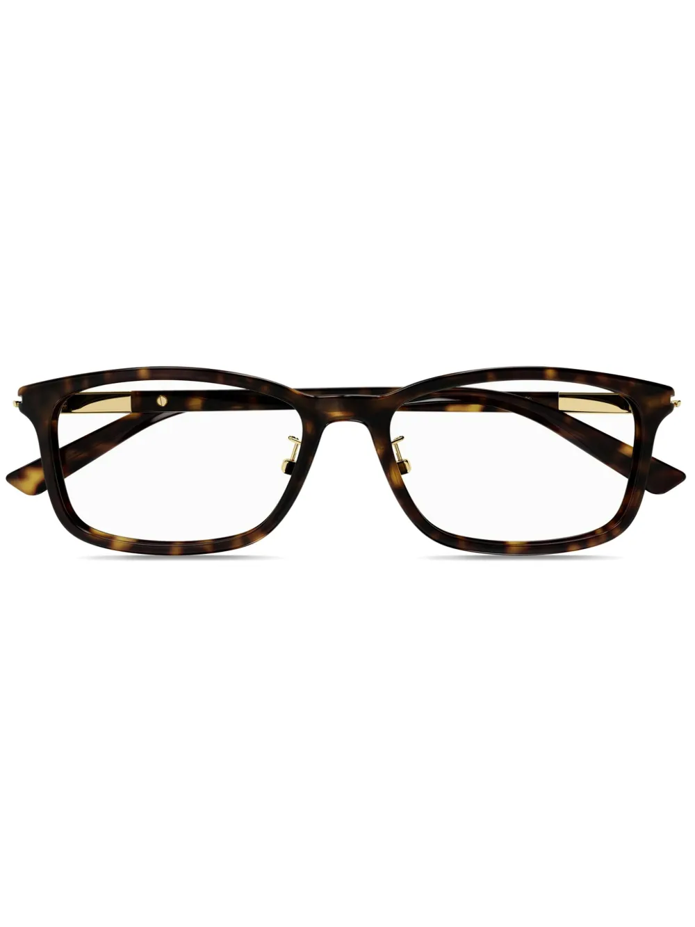 Gucci Eyewear Brille mit eckigem Gestell - Braun