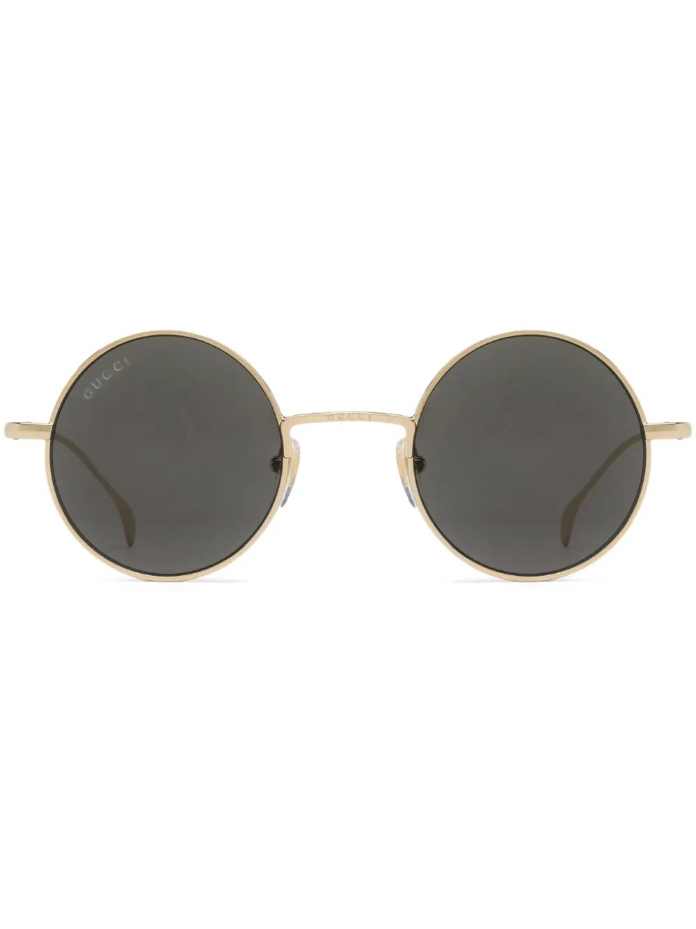 Gucci Eyewear Zonnebril met gegraveerd logo Goud