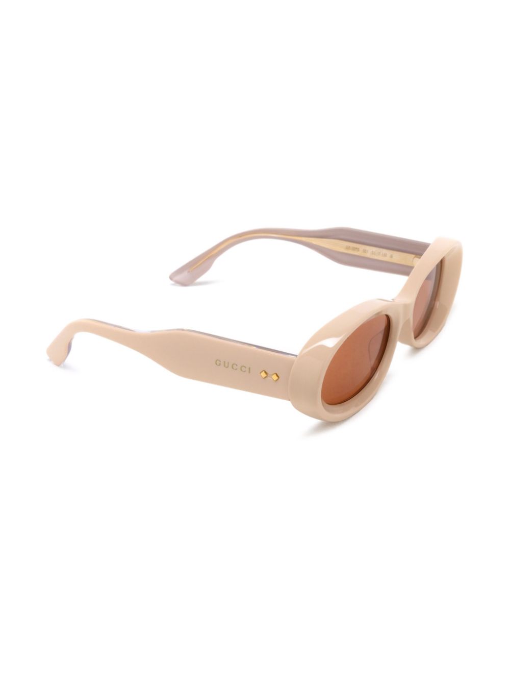 Gucci Eyewear Zonnebril met logoprint - Beige