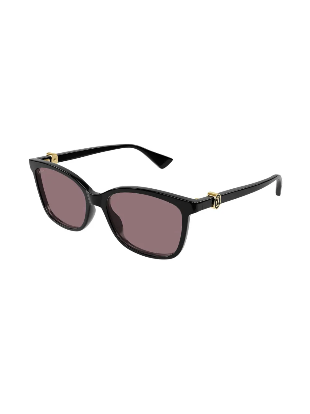 Cartier Eyewear Zonnebril met cat-eye montuur en logoplakkaat Zwart