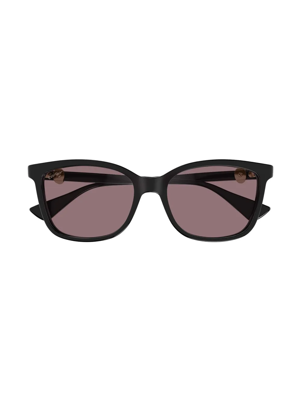 Cartier Eyewear Zonnebril met cat-eye montuur en logoplakkaat Zwart