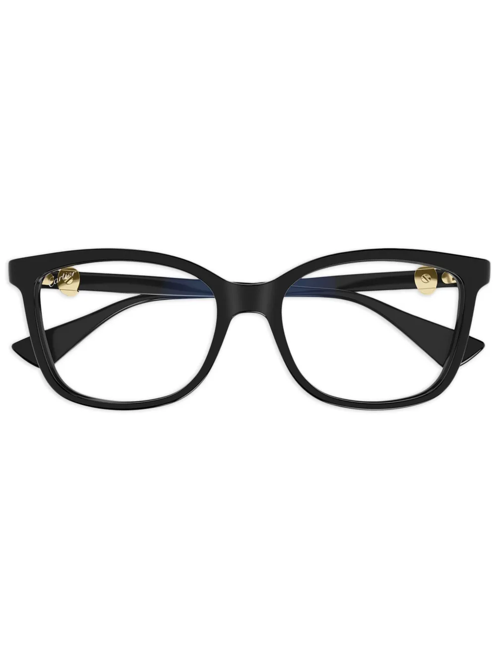 Cartier Eyewear Zonnebril met cat-eye montuur en logoplakkaat Zwart