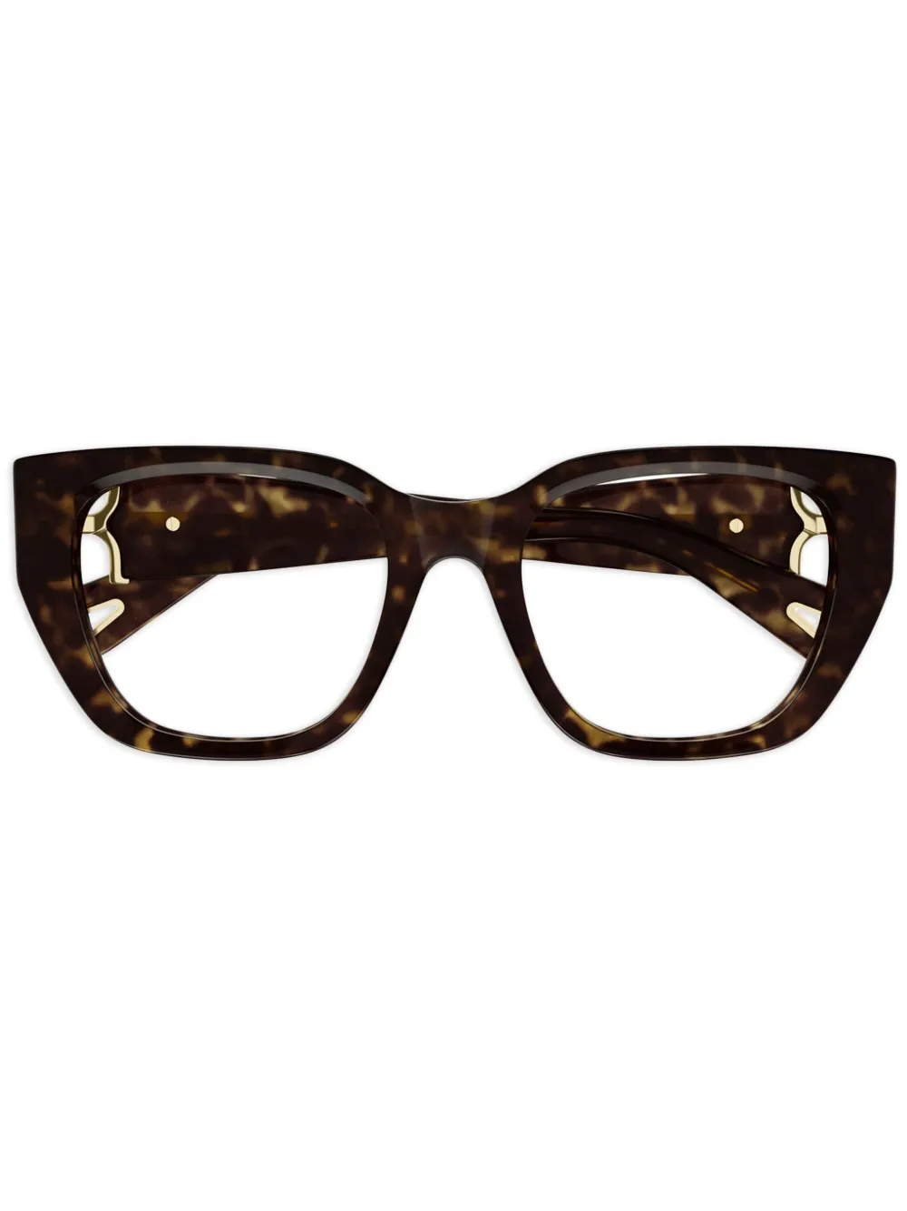 Chloé Eyewear Occhiali con effetto tartarugato - Marrone
