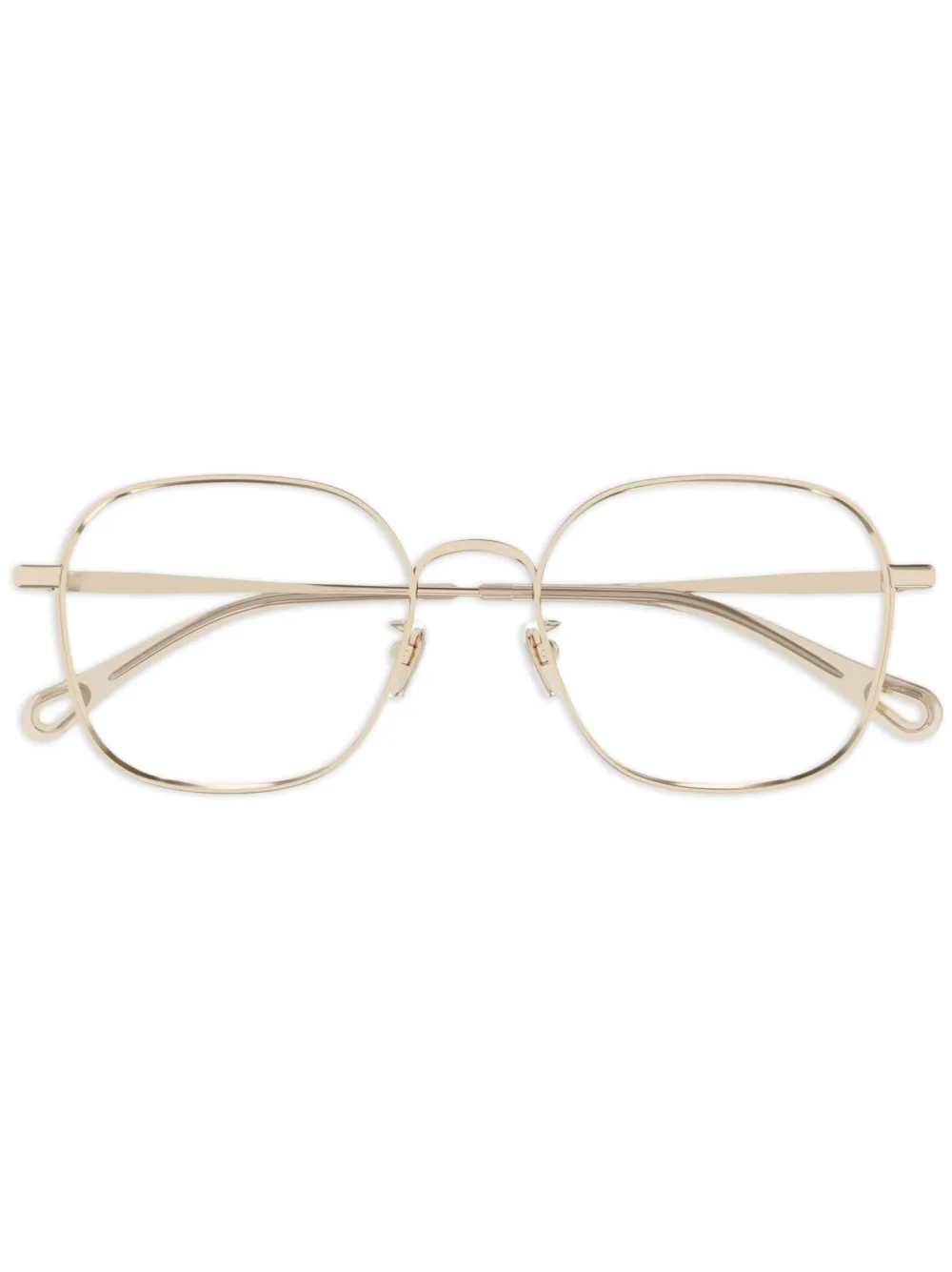 Chloé Square-frame Glasses In Gold
