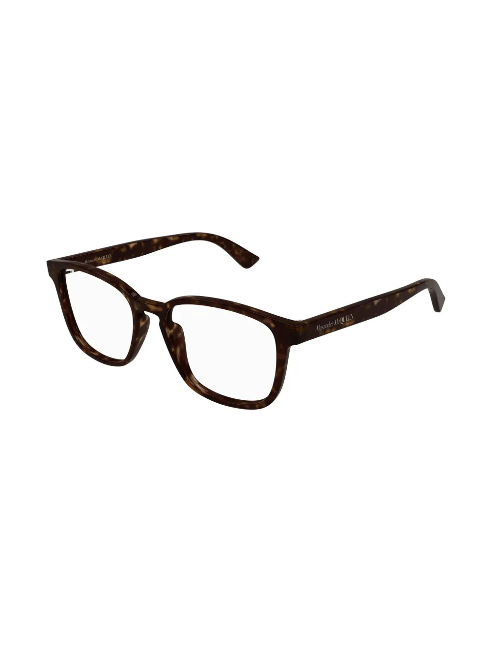 Alexander McQueen Eyewear Bril met schildpadschild-design - Bruin