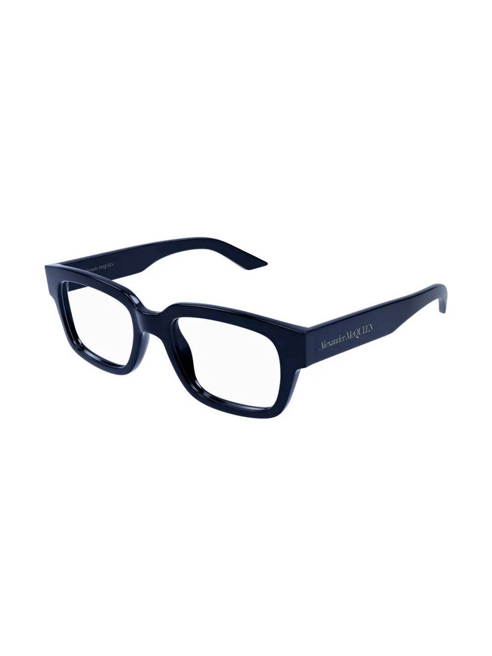 Alexander McQueen Eyewear Bril met rechthoekig montuur - Blauw