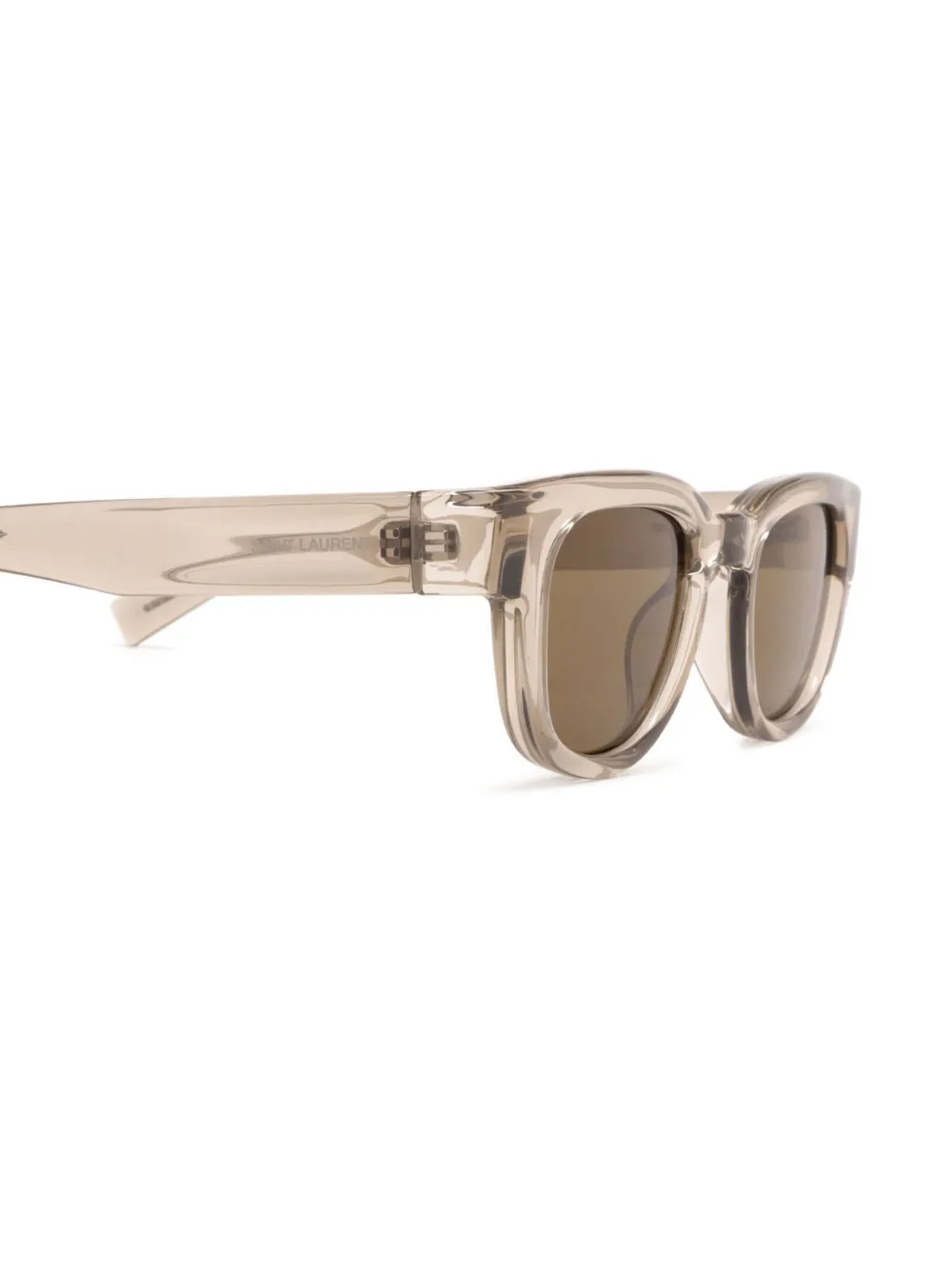 Saint Laurent Eyewear Zonnebril met logoprint Beige