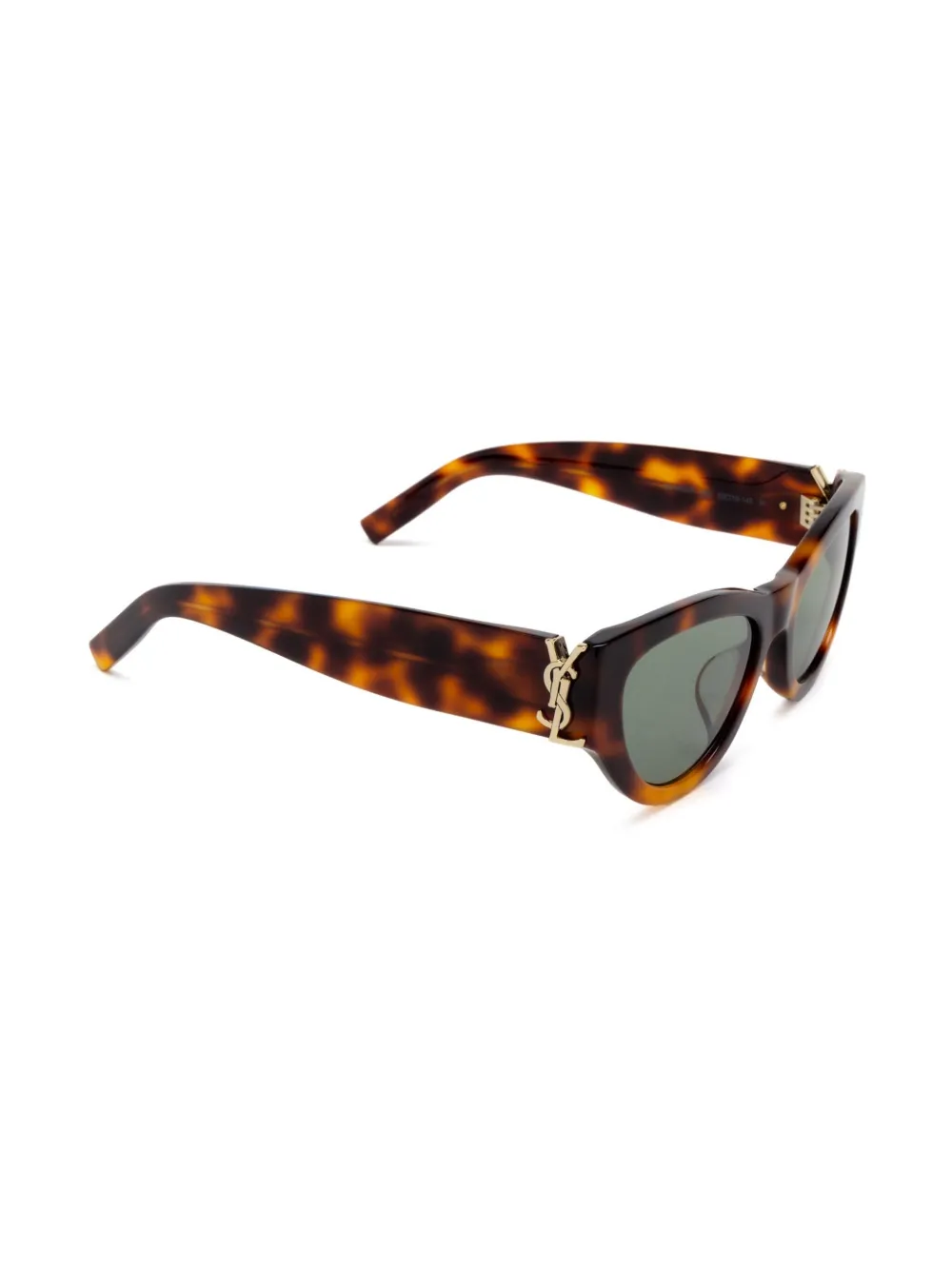 Saint Laurent Eyewear Zonnebril met rond montuur - Bruin