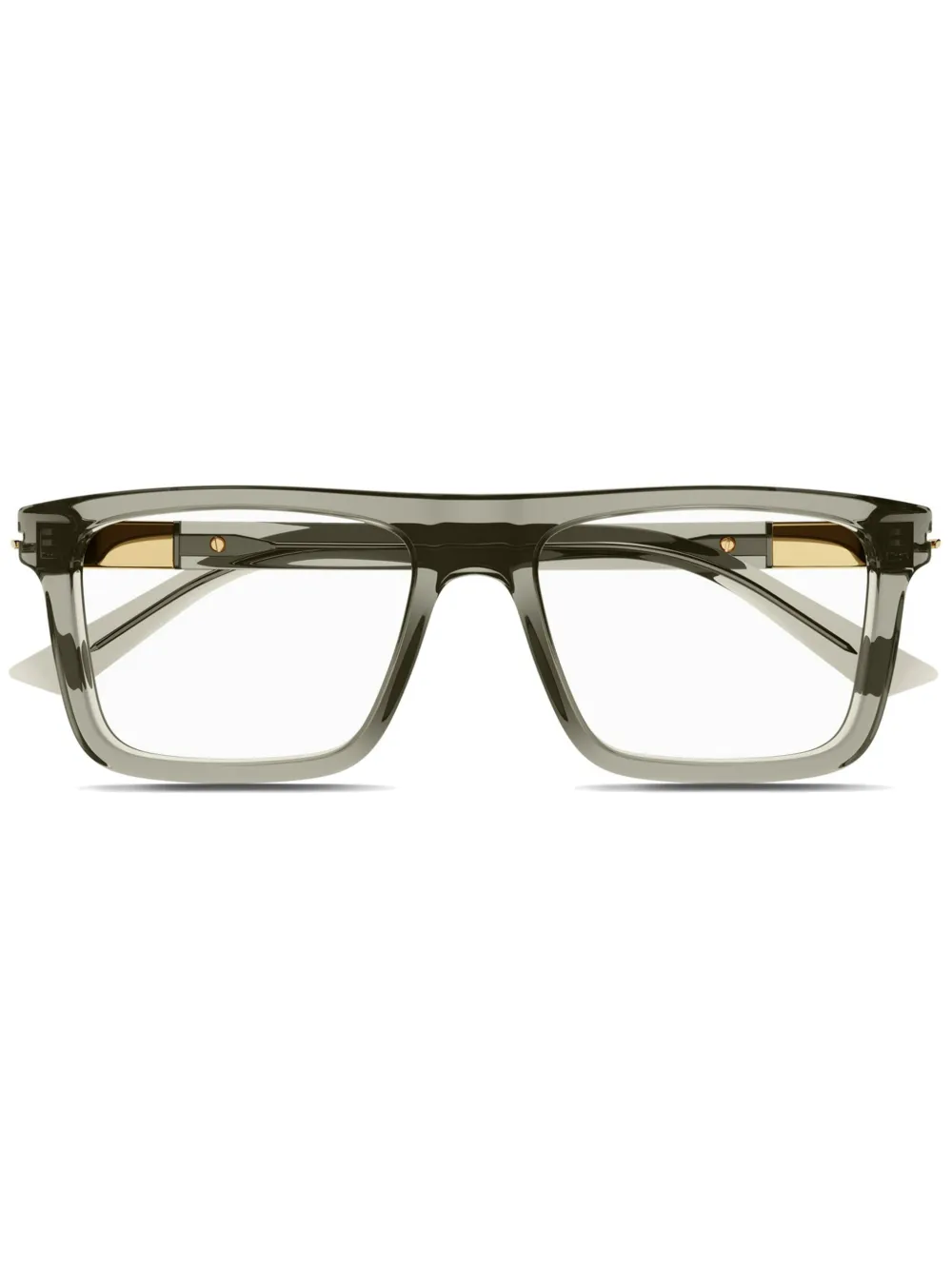 Gucci Eyewear Bril met rechthoekig montuur Bruin
