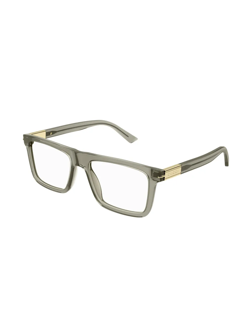 Gucci Eyewear Bril met rechthoekig montuur Bruin