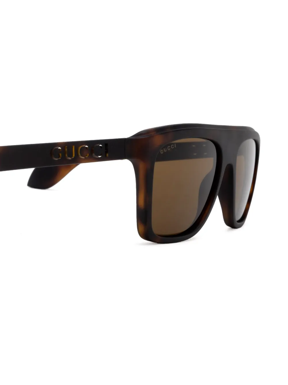 Gucci Eyewear Zonnebril met vierkant montuur Bruin