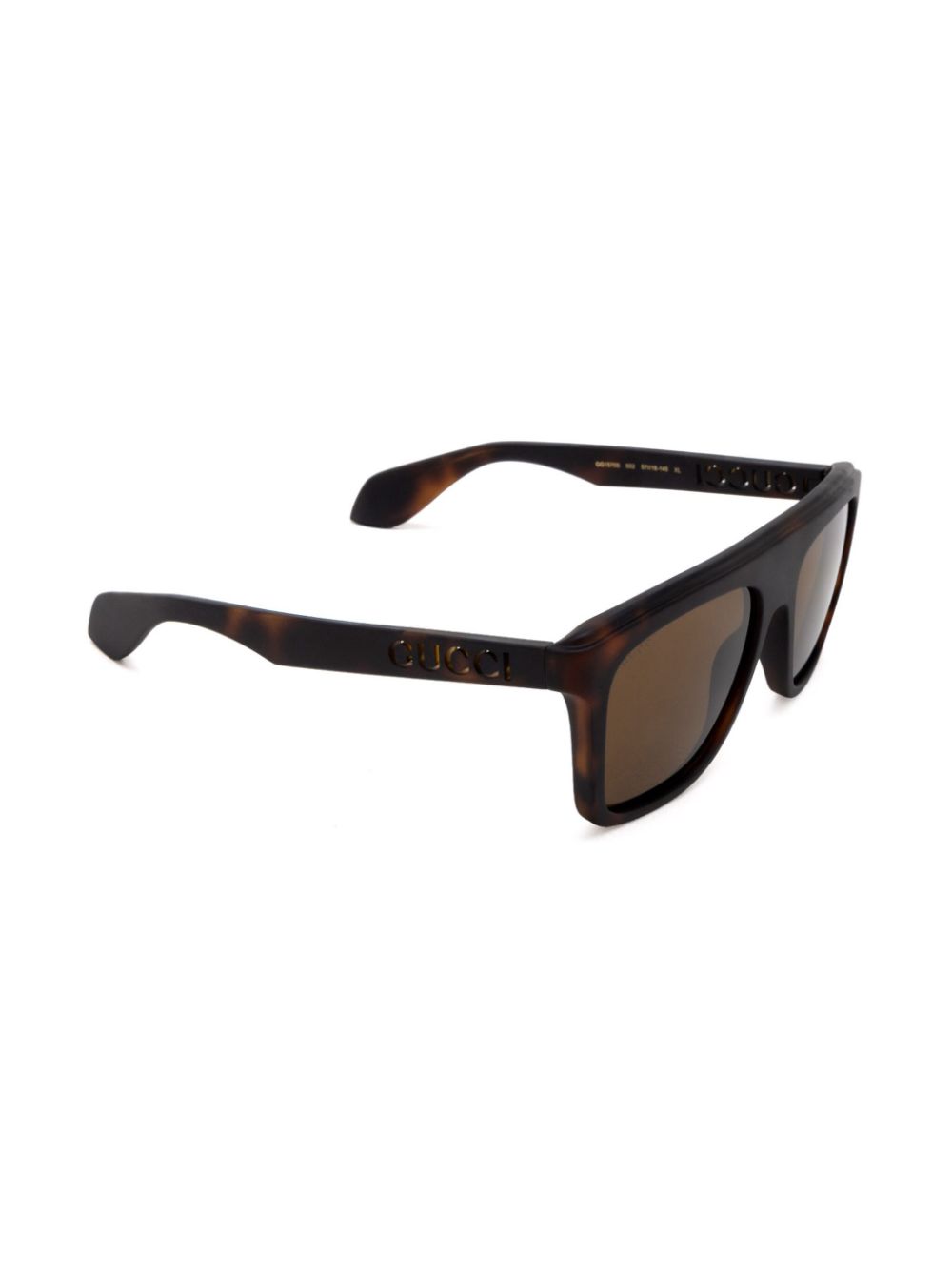 Gucci Eyewear Zonnebril met vierkant montuur - Bruin