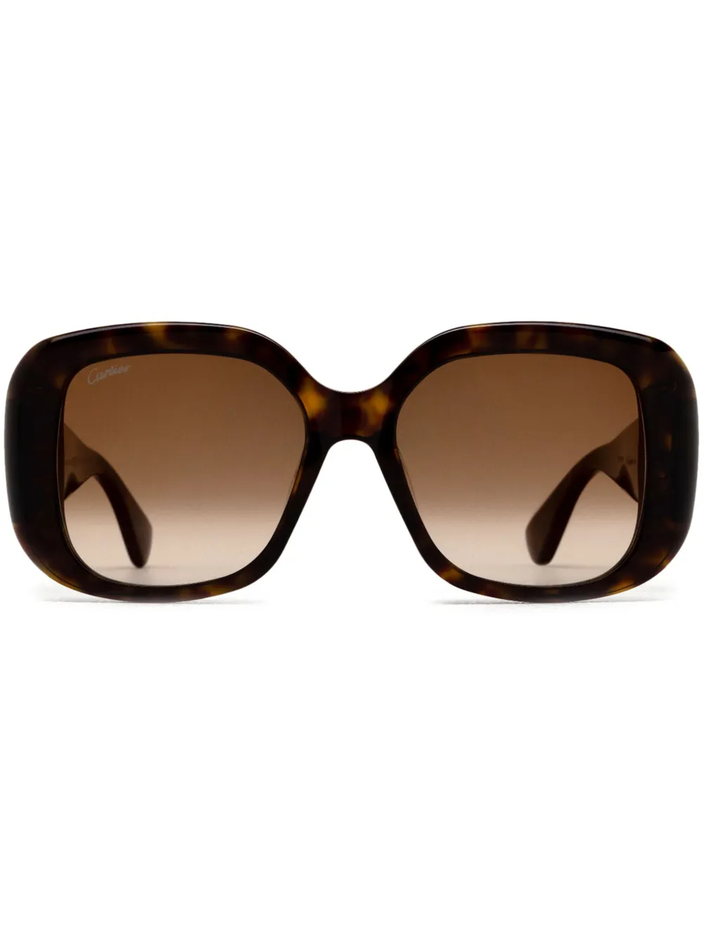 Cartier Eyewear Zonnebril met oversized montuur Bruin