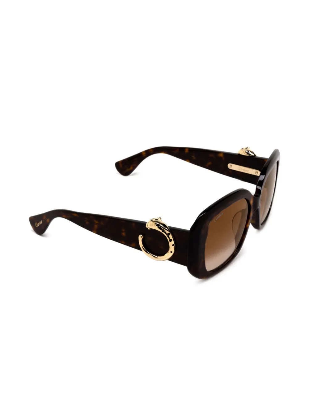 Cartier Eyewear Zonnebril met oversized montuur - Bruin