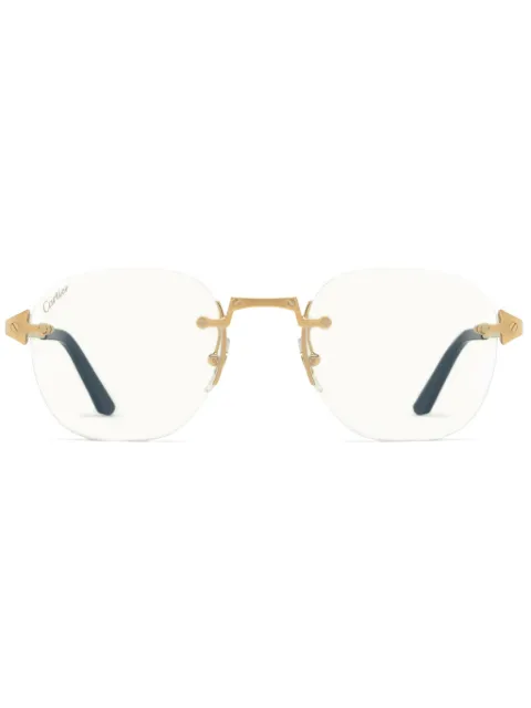 Cartier Eyewear round-frame rimless sunglasses