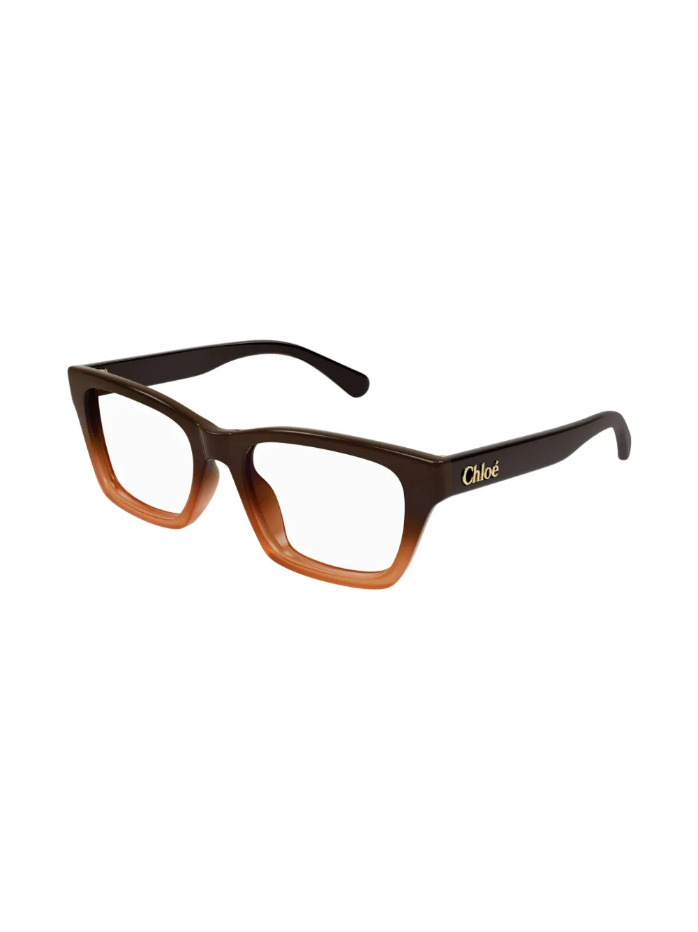 Chloé Square-frame Recycled Acetate Optical Frames In Brown
