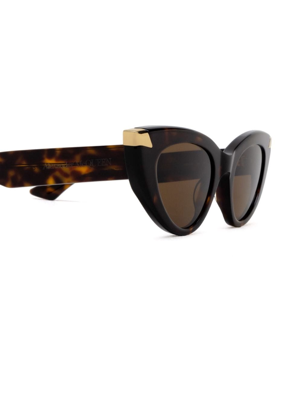 Shop Alexander Mcqueen Am0442s Sunglasses In Brown