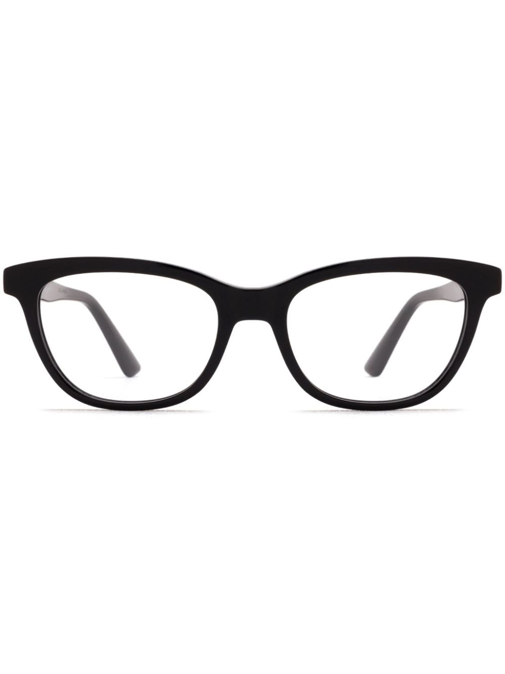 Shop Alexander Mcqueen Cat-eye Glasses In 黑色