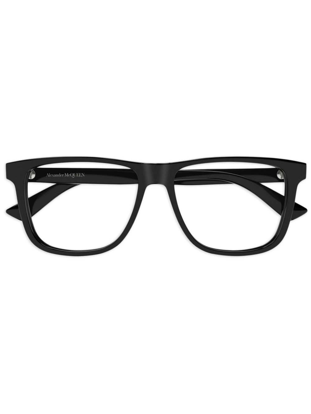 Alexander Mcqueen Rectangle-frame Glasses In Schwarz