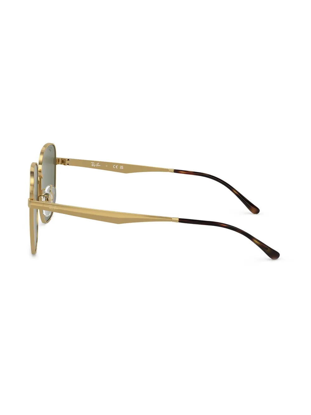 Ray-Ban Zonnebril met gegraveerd logo Goud