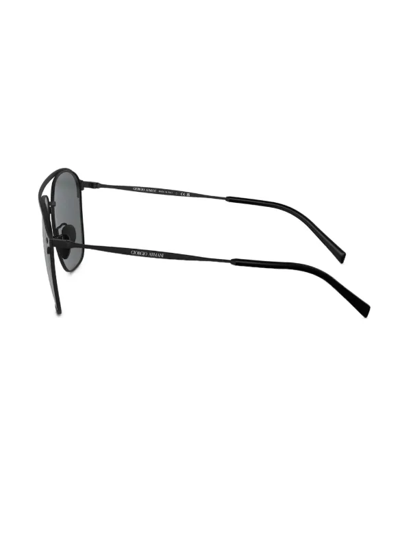 Giorgio Armani logo-print Sunglasses | Black | FARFETCH
