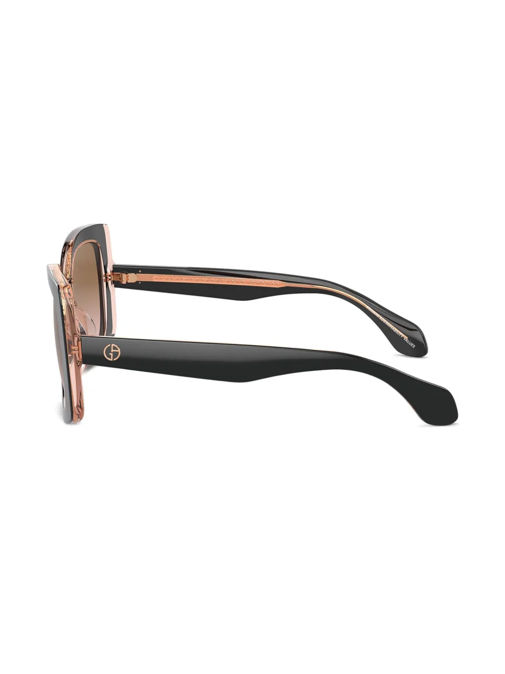 Giorgio Armani Zonnebril met oversized montuur Zwart