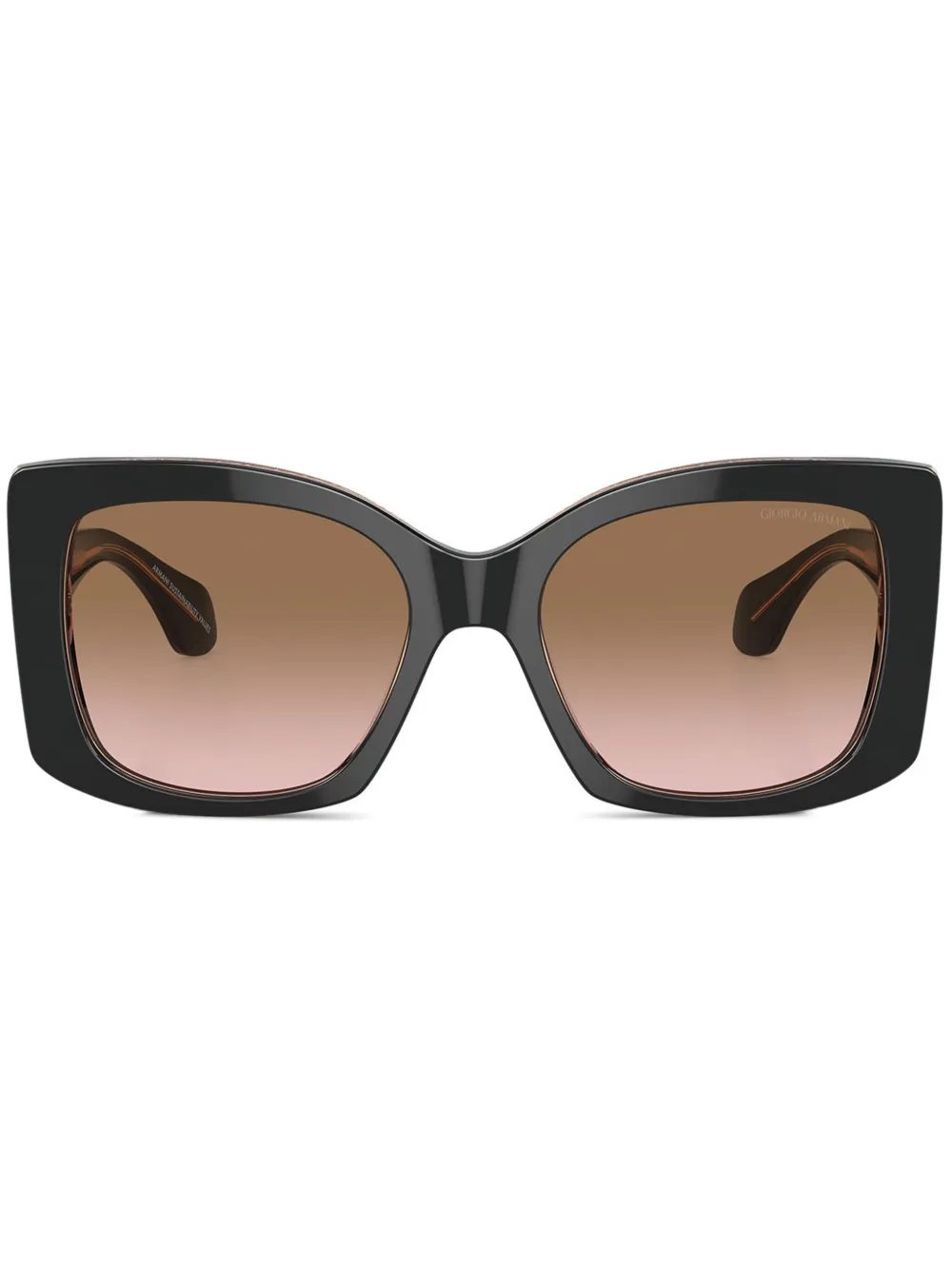 Giorgio Armani Sonnenbrille mit Oversized-Gestell - Schwarz