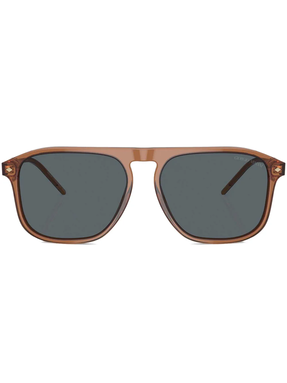 Giorgio Armani Zonnebril met oversized montuur Bruin