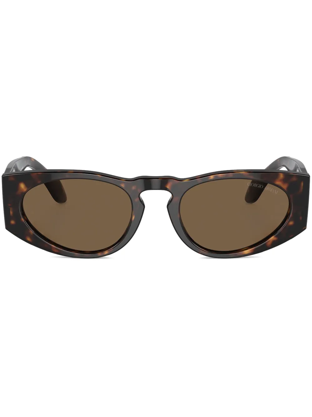 Giorgio Armani lentes de sol con armazón geométrica | marrón | Image 1