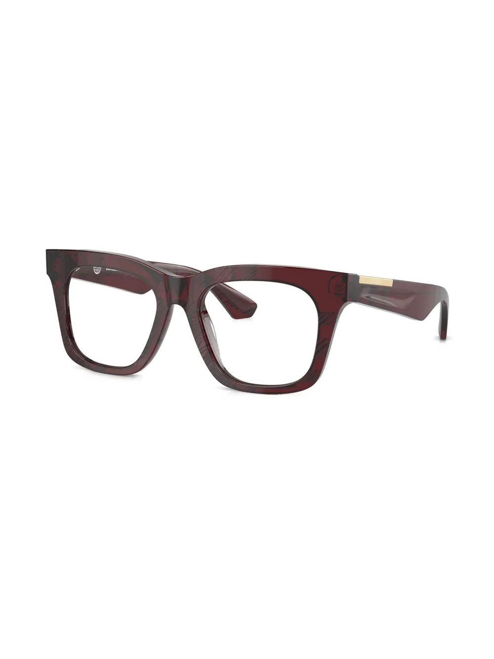 Burberry Eyewear Geruite bril Rood