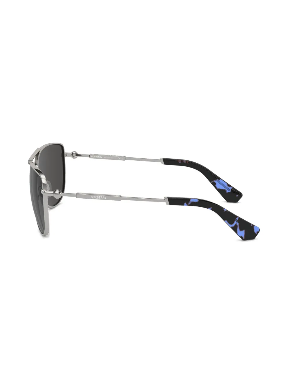 Burberry Eyewear Zonnebril met gegraveerd logo Zilver