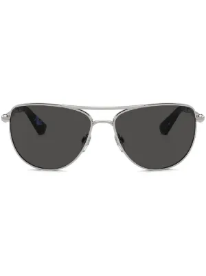 Burberry Eyewear Metallic pilot-frame Sunglasses | Silver  display picture 3