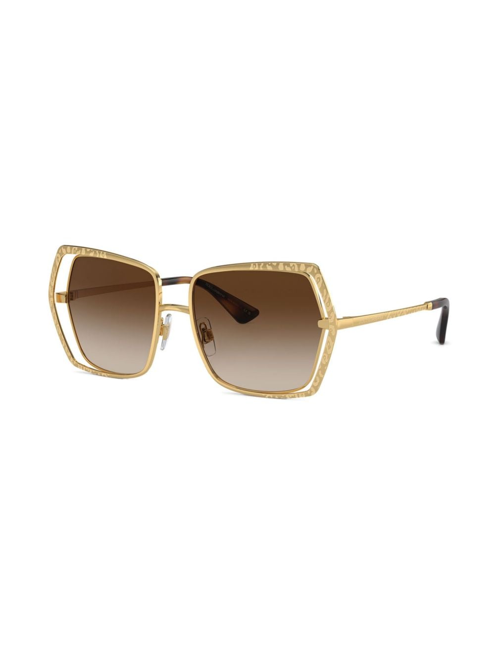 Dolce & Gabbana Eyewear Zonnebril met vierkant montuur - Goud