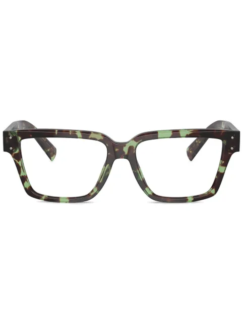 Dolce & Gabbana Eyewear Eckige Brille in Schildpattoptik