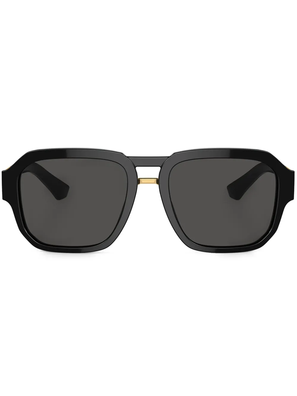 Dolce & Gabbana Eyewear Zonnebril met gegraveerd logo Zwart