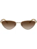 Emporio Armani geometric-frame sunglasses - Gold