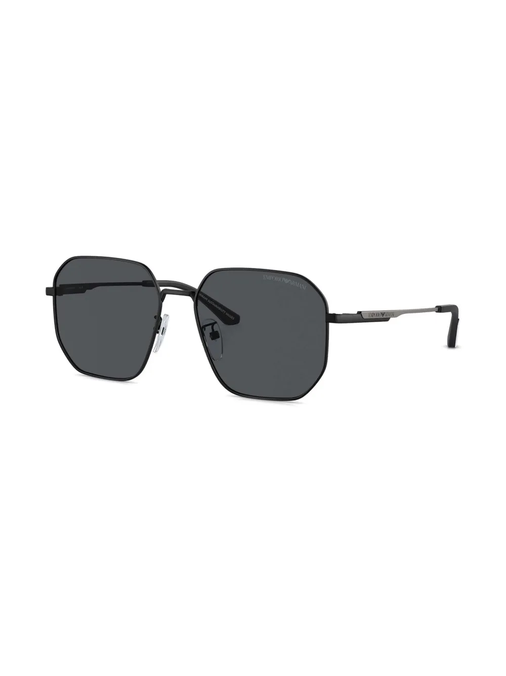 Emporio Armani Zonnebril met geometrisch montuur Zwart