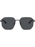 Emporio Armani geometric-frame sunglasses - Black