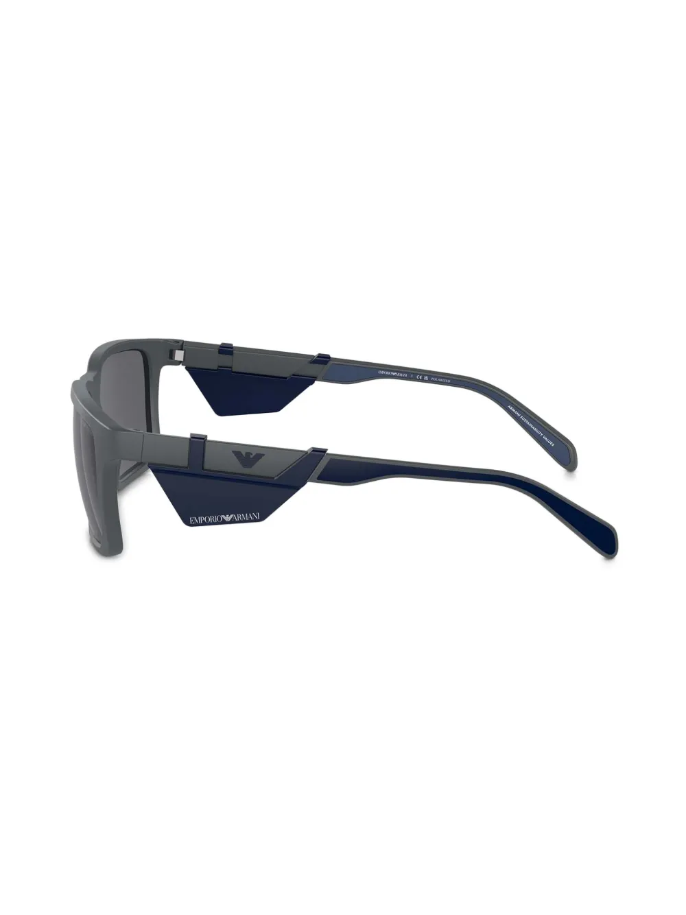 Emporio Armani Zonnebril met vierkant montuur Grijs