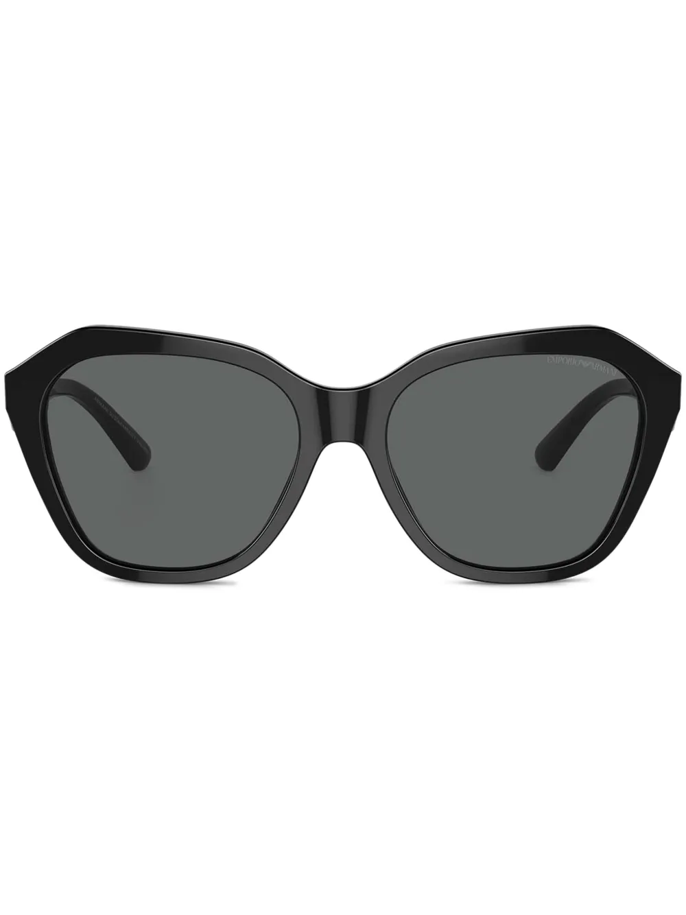 Emporio Armani Zonnebril met onregelmatige vorm Zwart
