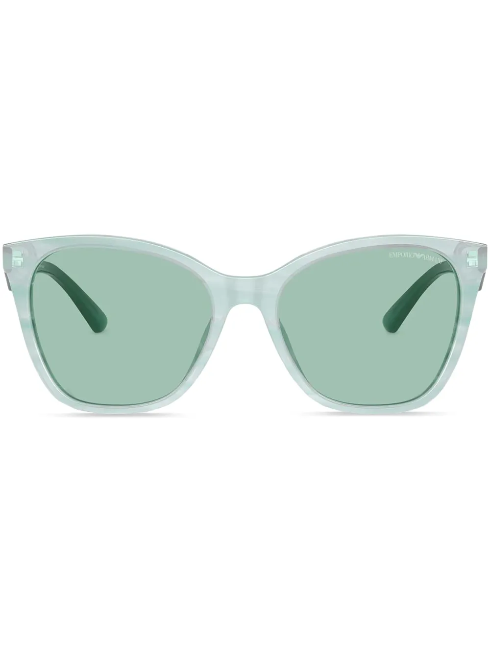 Emporio Armani Zonnebril met geometrisch montuur Groen