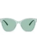 Emporio Armani geometric-frame sunglasses - Green