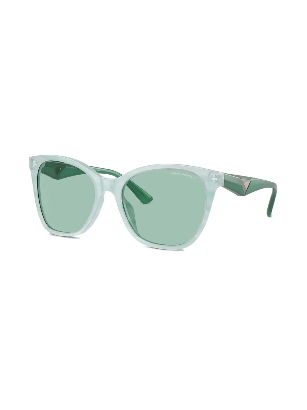 Emporio Armani Zonnebril met geometrisch montuur - Groen