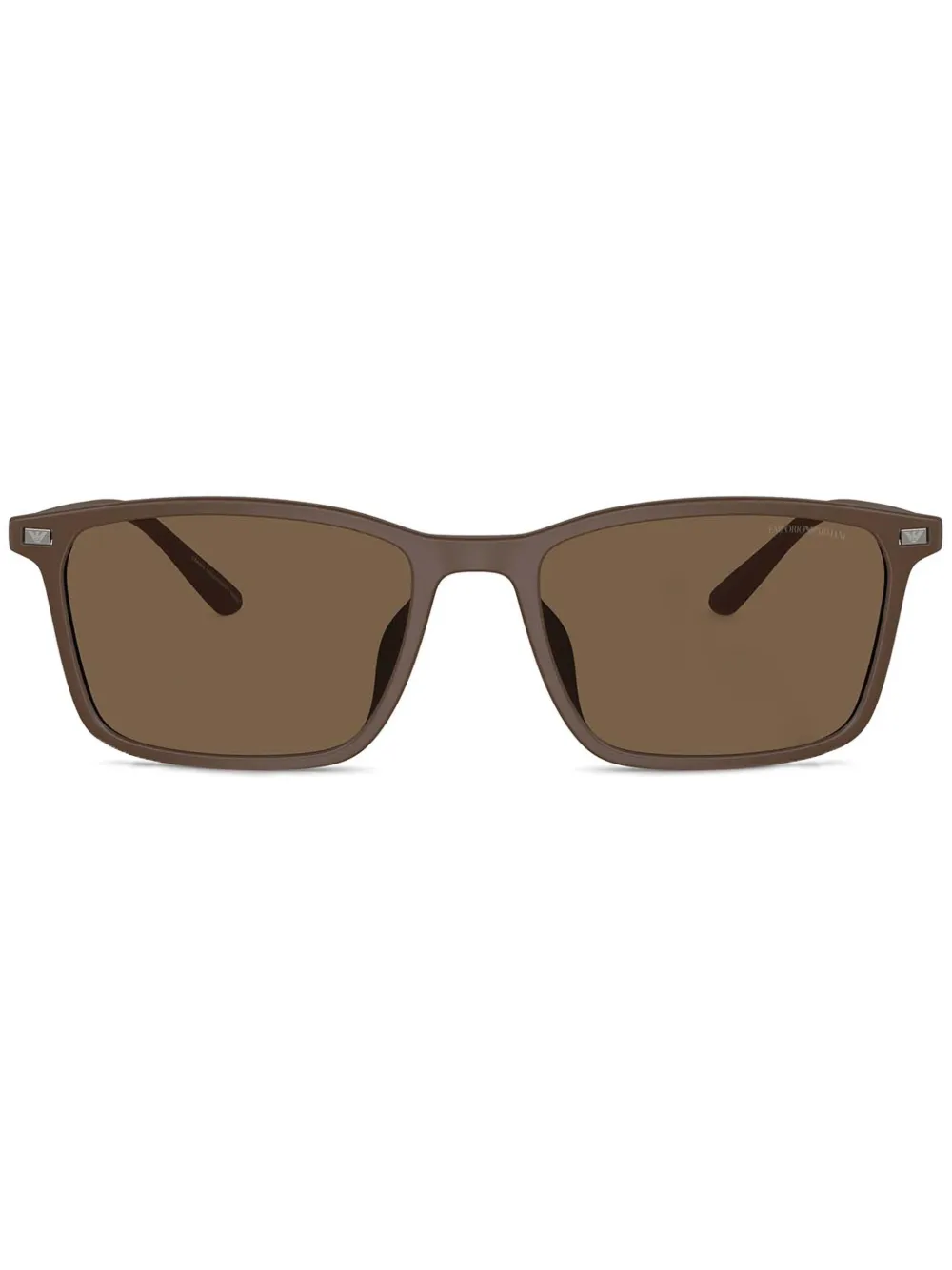 Emporio Armani Sonnenbrille mit eckigem Gestell - Braun