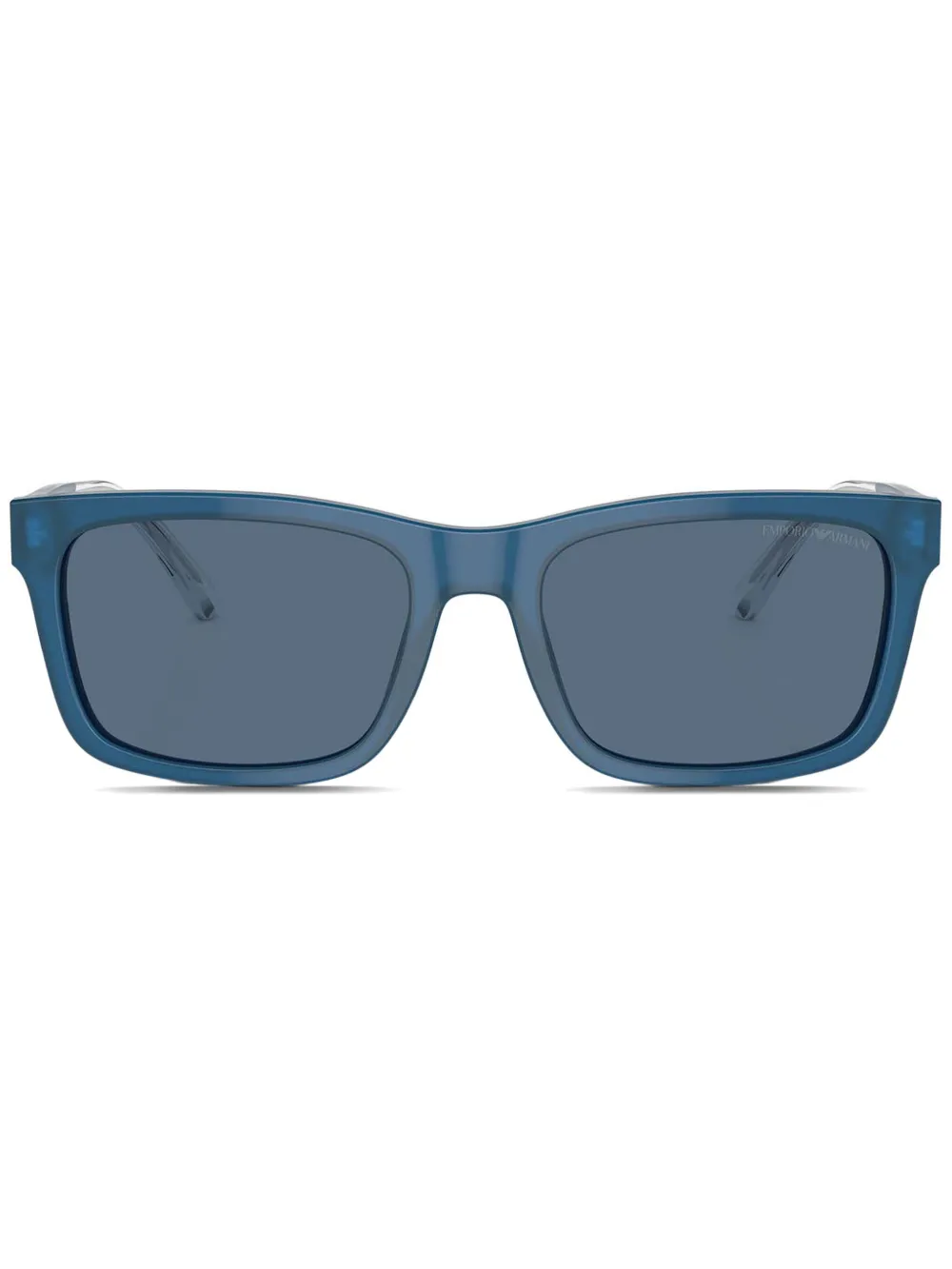 Emporio Armani Zonnebril met vierkant montuur Blauw