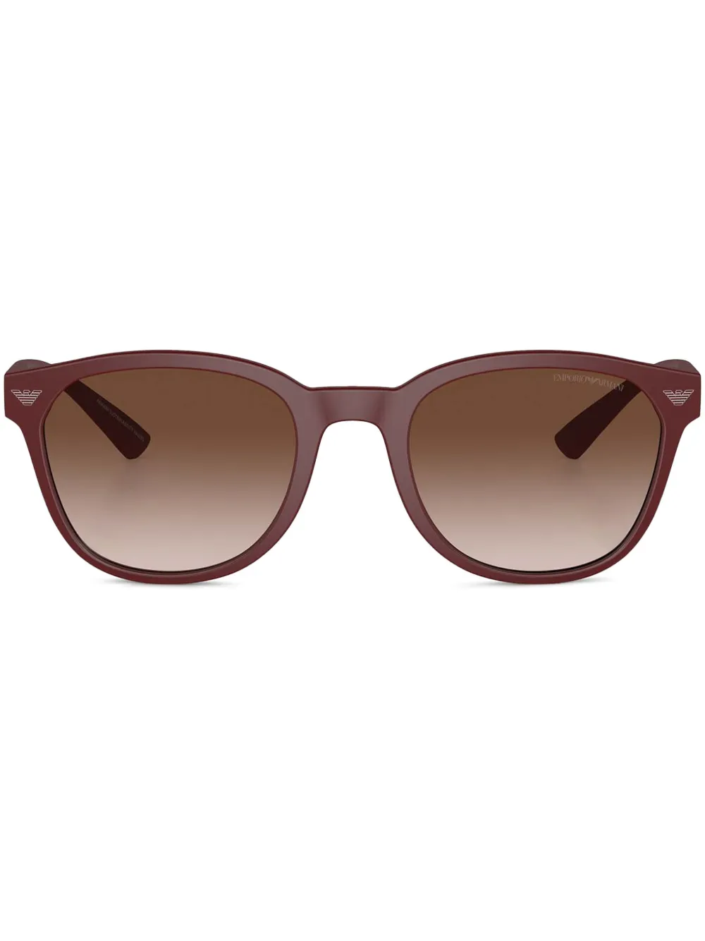 Emporio Armani Sonnenbrille mit geometrischem Gestell - Rot